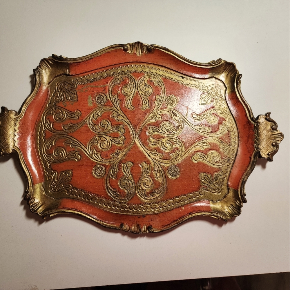 Vintage Italian Florintine Tray